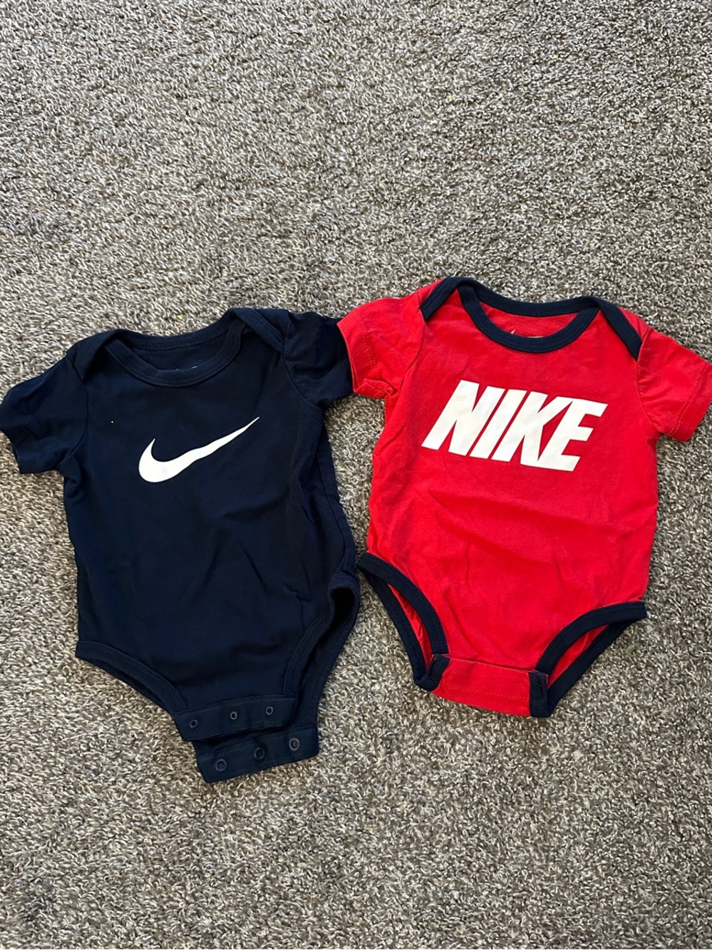 Nike Kids Bodysuit Set - Red and Navy 3 Months